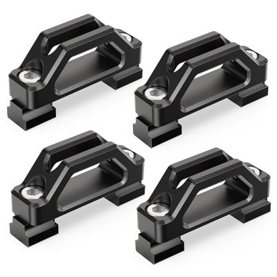 MZS Bed Cleats Compatible with Tacoma Tundra Gladiator Aluminium Black 4PCS