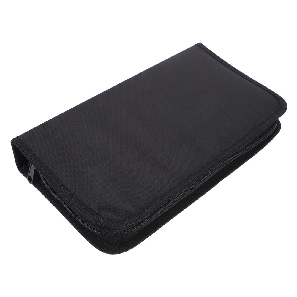 Alipis 80pieces Capacity Cd Organizer Case Zipper Storage Bag for Discs Oxford Cloth Car Home Cd Holder