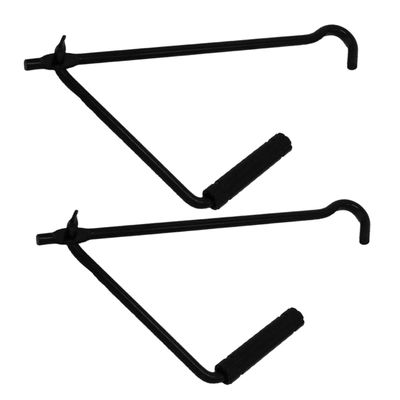 2pcs Foldable Hand Jack Tool Black for Car Tire Changing Metal