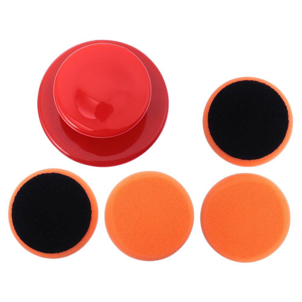 GRIRIW Car Polishing Sponge Scrubbing Pad for Car Detailing Waxing Pad Handle