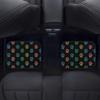 Quelytytrip Colorful Dog Paws Print Auto Carpet Car Floor Mats Full Set,Front and Rear Liners Car Mats,Universal Fit for Cars,SUVs,Sedan,Truck,or Van view 4