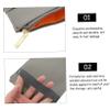 PRETYZOOM 1Pc Auto Sun Visor Organizer Multi Purpose Car Storage Bag for Cards Durable PU Grey with Single Zipper Practical Document Holder for Vehicle Accessories view 4