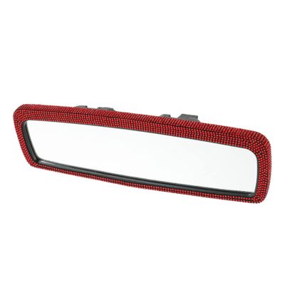 Rhinestone Interior Rearview Mirror for Car and Truck, Red