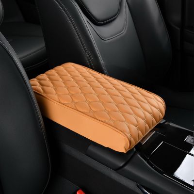 XYBXY Automobile Armrest Covers for SsangYong Korando/Musso/Rexton/Torres/Actyon/Chairman, Center Console Armrest Box Booster Cushion, Auto Console Pad, Interior Accessories,E-Yellow