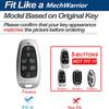 WKIOERAD Heavy Zinc Alloy Key fob Case Cover with Keychain Compatible with Hyundai Sonata Santa Fe Nexo Tucson Palisade Key Shell Accessories (7 Button Black) view 2