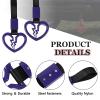 Wuyaoyao 2PCS Broken Heart Handle Ring for Car, Heart Shaped Handle Straps, Hand Strap Grab Handles Hang Ring for Car Bus Subway, Drift Charm Rear Bumper Warning Interior Decoration (Purple) view 3