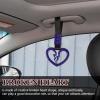 Wuyaoyao 2PCS Broken Heart Handle Ring for Car, Heart Shaped Handle Straps, Hand Strap Grab Handles Hang Ring for Car Bus Subway, Drift Charm Rear Bumper Warning Interior Decoration (Purple) view 4