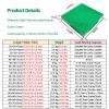 Heavy Duty Green Stackable Crane Outrigger Pads - Unbreakable Extra Thick Stabilizer Leveling Pads for RV & Utility Trucks (Set of 4, 11.8"x11.8"x2") - Prevent Sinking, 3-10cm Options view 2