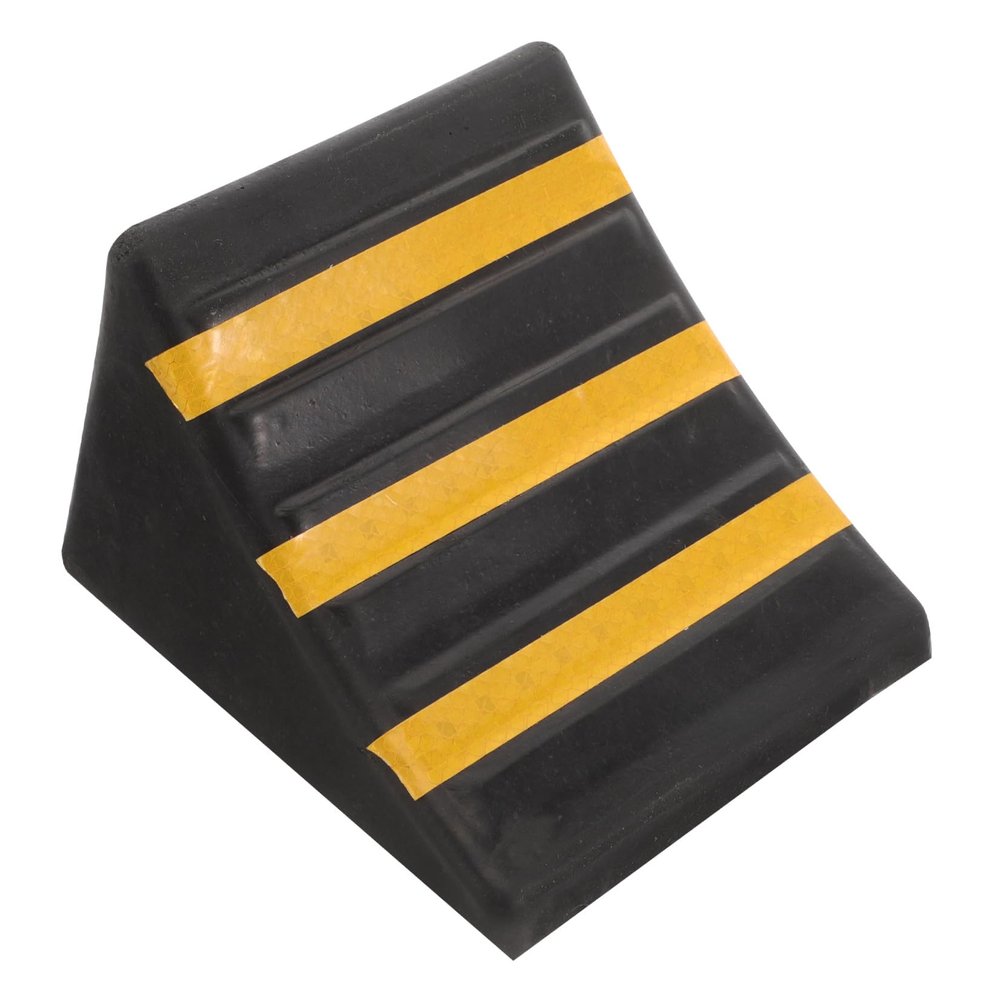 Portable Rubber Wheel Chock Wedge for Trailer Leveling 16.5x12x11cm