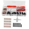 Tire Valve Core Remover Tool Kit, 40 Pcs Replacement Cores, Zinc Alloy view 1