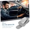 Mikinona Car Sunglasses Clip Durable Auto Glasses Holder for Sun Visor Compact Design Multifunctional for Glasses and Cards Black Color Securely Installed Without Obstructing View view 3
