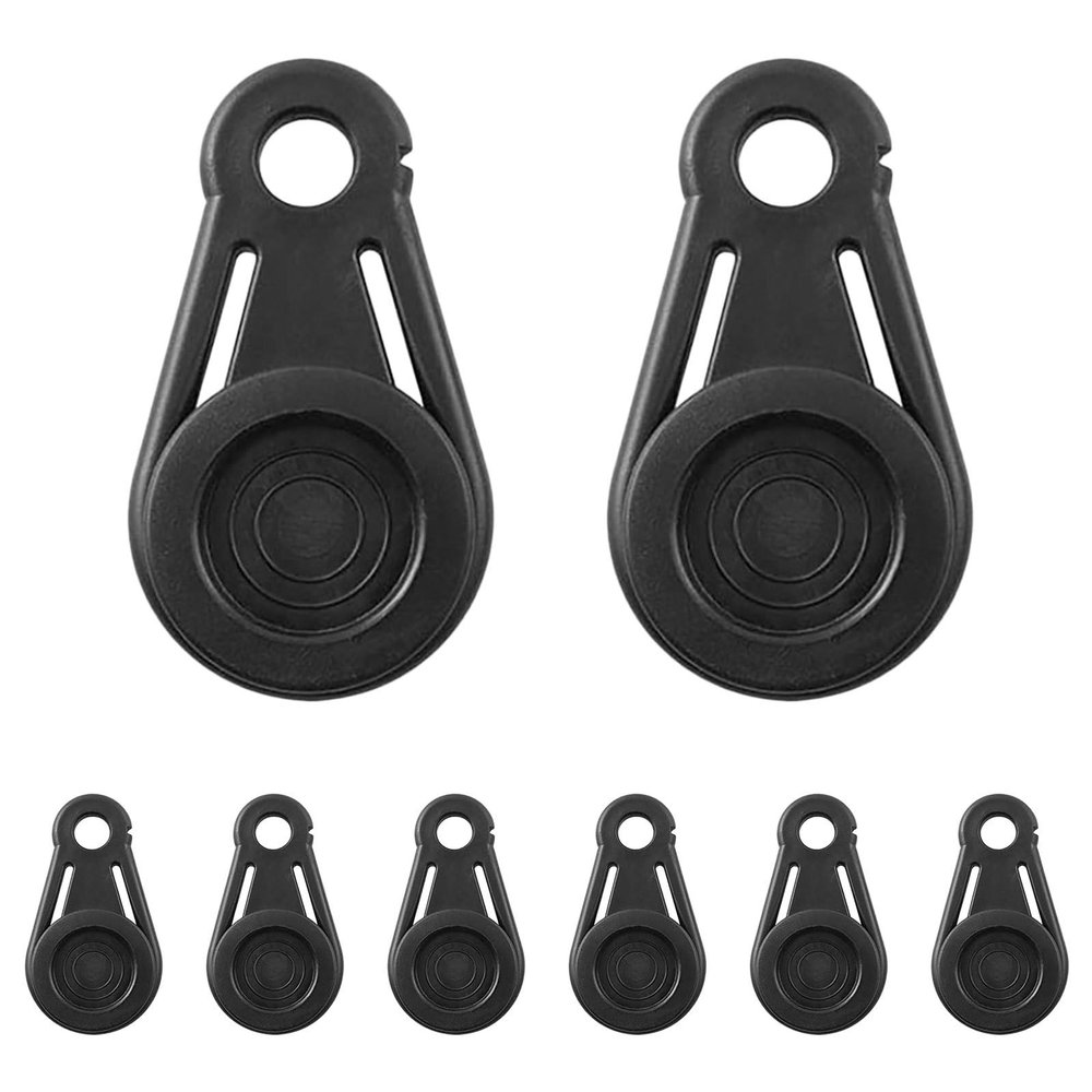 TOGEVAL 8pcs Tent Clips for Camping Movable Tarp Grabbers Sturdy Plastic Design for Securing Tarps and Awnings Outdoors