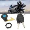 CHICIRIS Motorcycle Scooter Aluminum Trunk Lock Tail Box Lock, Scooter Fitting Tail Lock, Plastic Universal Electric Motorcycles Storage Trunk (A Long Hook) view 4