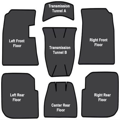 EVA Sound Deadener 7 pc Kit - Die Cut For 1959-1960 Chevrolet Impala Interior Noise Insulation
