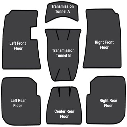EVA Sound Deadener 7 pc Kit - Die Cut For 1959-1960 Chevrolet Impala Interior Noise Insulation