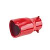 Sandfren 2.5" to 2.8" Car Exhaust Tip, 2.5" Inlet 2.8" Outlet 5.39" Long Stainless Steel Heart-Shaped Surface Polished Exhaust Tailpipe Tip, Rolled Edge Bolt on Diesel Pipe, Universal Fit (Red) view 1