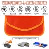 Ongfuwu 2PCS Faraday Bag for Phones and Car Keys, Keyless Entry RFID Signal Blocking Bag Key Fob Protector, Anti-Theft Faraday Pouch for Cell Phone Privacy Protection, Signal Shielding (Orange) view 4