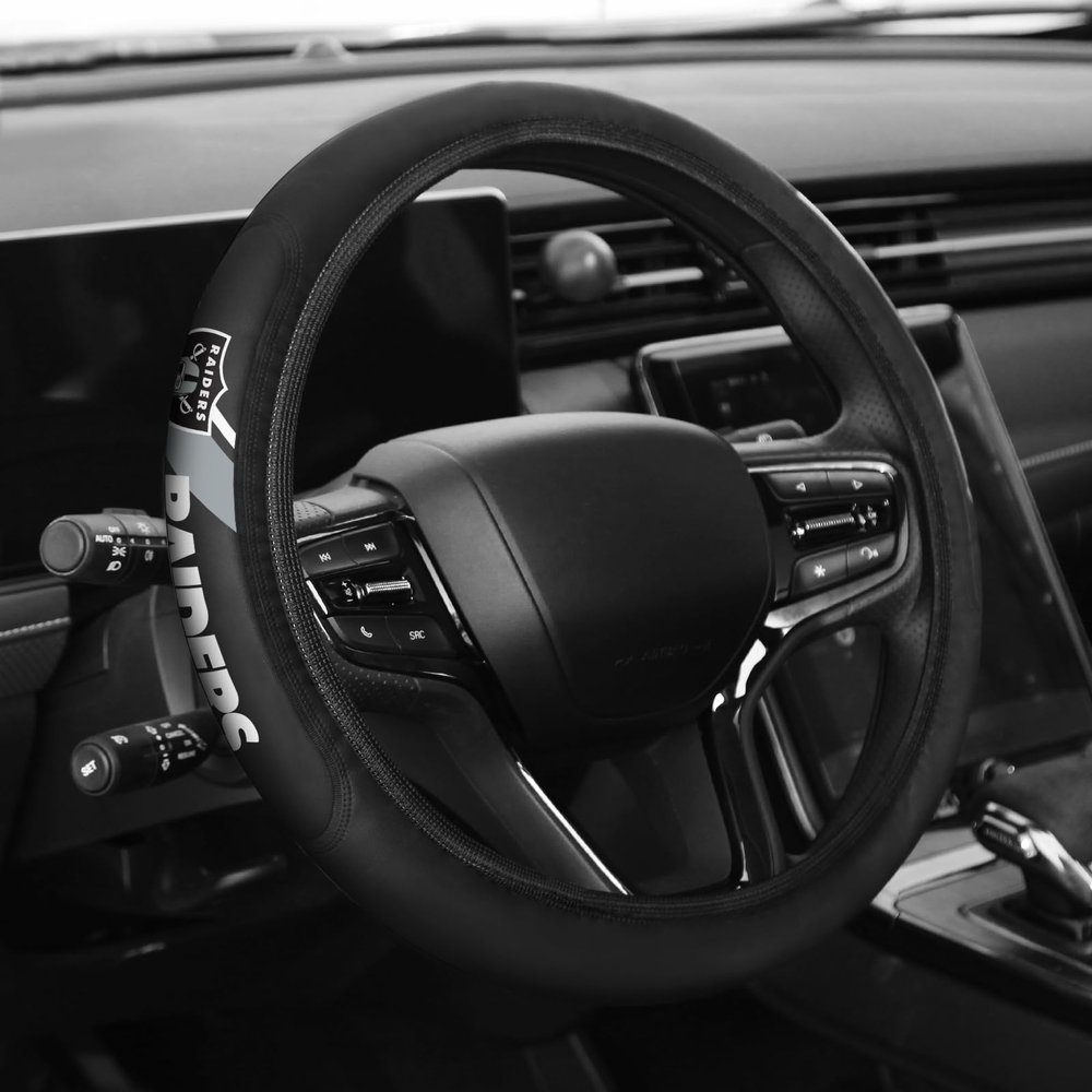 Aooble Sports Leather Steering Wheel Cover Car Accessories, Universal Size fit 14-15 Inch All Vehicle Steering Wheel Cover