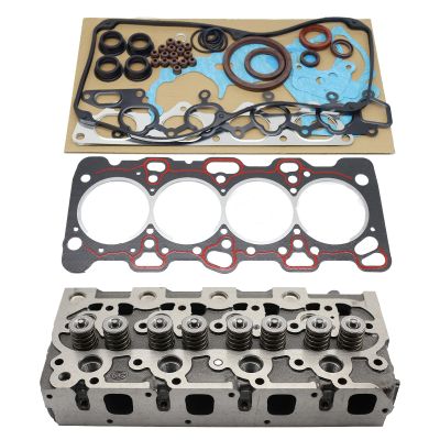 V2203 Engine Complete Cylinder Head with Full Gasket Kit Set Fikowjs Compatible for Kubota V2203T V2203E V2203B Engine for Bobcat 6655153 Loaders