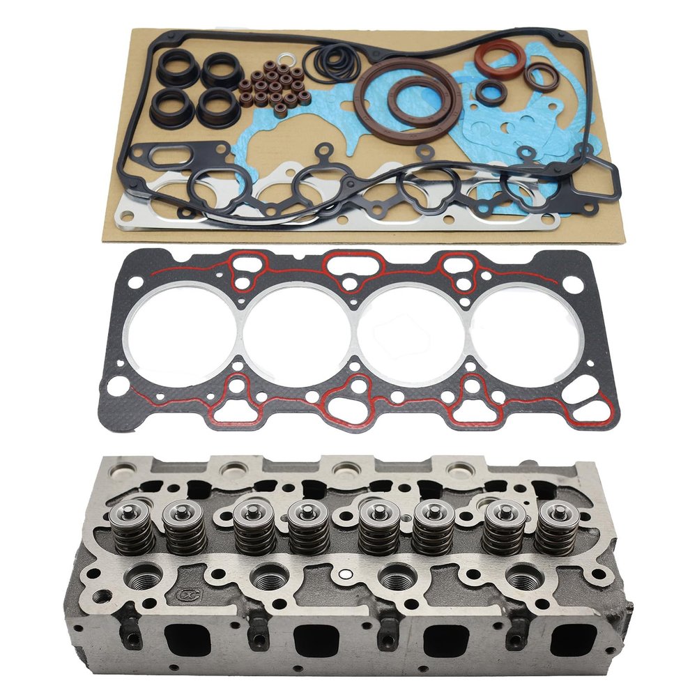 V2203 Engine Complete Cylinder Head with Full Gasket Kit Set Fikowjs Compatible for Kubota V2203T V2203E V2203B Engine for Bobcat 6655153 Loaders