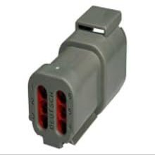 TE Connectivity/Deutsch Automotive, DTM04-6P-E003-5Pack, REC 6P Gry N Cap