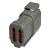 TE Connectivity/Deutsch Automotive, DTM04-6P-E003-5Pack, REC 6P Gry N Cap view 1
