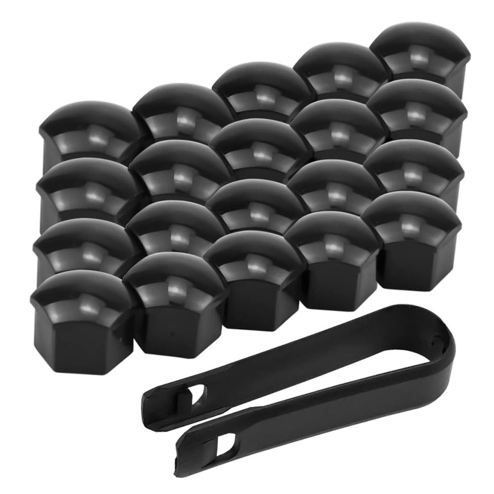 Parliky Car Wheel Cover Black Hexagon Socket Tire Nuts Decorative Wheel Nut Covers Clips Bike Screw Protection Screw