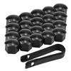 Parliky Car Wheel Cover Black Hexagon Socket Tire Nuts Decorative Wheel Nut Covers Clips Bike Screw Protection Screw view 1