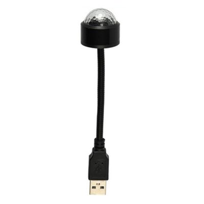 Alipis USB Vehicle Atmosphere Light Sound Activated Decorative Ball Shaped Lamp for Car Interior LED Music Festival Light with Rhythm Changing Colors for Parties