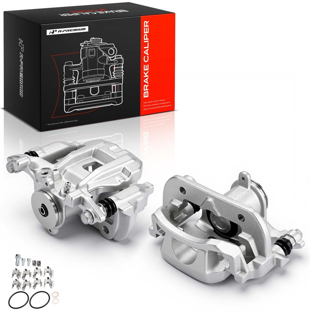 A-Premium Rear Left and Right Side Disc Brake Caliper with Bracket