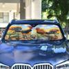 Car Windshield Sun Shade Foldable, Cock Watering Can Frog Flower Railing Sun Shade for Car Truck Window Front Windshield, Blocks UV Rays Sun Visor Protector Sun Heat Reflector to Keep Your Vehicle Coo view 4
