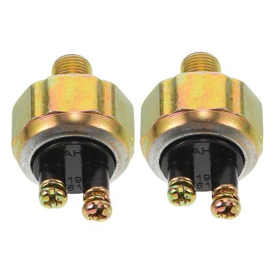 STOBAZA 2pcs Hydraulic Brake Light Switch for Trucks Forklifts Loader Oil Brake Light Switch Auto Parts Replacement for Pressure Rear
