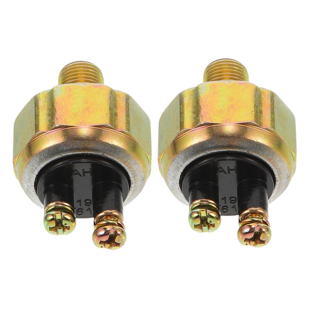 STOBAZA 2pcs Hydraulic Brake Light Switch for Trucks Forklifts Loader Oil Brake Light Switch Auto Parts Replacement for Pressure Rear