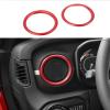 Edinstry Dash Air Vent Outlet Trim Cover Compatible with Jeep Wrangler JL JLU & Gladiator JT 4xe 2024-2025, Red Alloy Air Conditioning Vent Frame Interior Accessories, 2PCS view 1