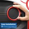 Edinstry Dash Air Vent Outlet Trim Cover Compatible with Jeep Wrangler JL JLU & Gladiator JT 4xe 2024-2025, Red Alloy Air Conditioning Vent Frame Interior Accessories, 2PCS view 3