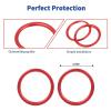 Edinstry Dash Air Vent Outlet Trim Cover Compatible with Jeep Wrangler JL JLU & Gladiator JT 4xe 2024-2025, Red Alloy Air Conditioning Vent Frame Interior Accessories, 2PCS view 4