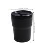 PRETYZOOM Car Cup Holder Slot Organizer 2-in-1 Storage for Coins and Drinks Compatible Most Vehicles for Road Trips and Daily Commutes Sturdy Black Design view 2