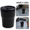 PRETYZOOM Car Cup Holder Slot Organizer 2-in-1 Storage for Coins and Drinks Compatible Most Vehicles for Road Trips and Daily Commutes Sturdy Black Design view 4