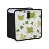 Tatenale Green Clover Frog Car Trash Can Foldable Hanging Waterproof Medium Automotive Garbage Cans Trash Bin Storage Bag Car Dustbin Organizer Accessories Large 11x11x5.9 view 1