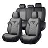 JXTH Fit for Toyota Prius Seat Covers 2001-2026, Nappa Leather, 360 Full Protection, Thick Padding & Memory Foam, Waterproof & Stain-Resistant Car Seat Cover (Standard 5 Seats,Black&Gray) view 1