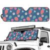 TSVAGA Car Windshield Sun Shade Compatible with Wrangler JK JKU TJ, Thickened Windshield Sunshades Blocks UV Rays and Keep Interior Cool, Carrot Blue view 2