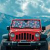 TSVAGA Car Windshield Sun Shade Compatible with Wrangler JK JKU TJ, Thickened Windshield Sunshades Blocks UV Rays and Keep Interior Cool, Carrot Blue view 3