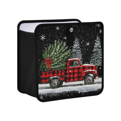 Tatenale Christmas Truck Tree Car Trash Can Foldable Hanging Waterproof Medium Automotive Garbage Cans Trash Bin Storage Bag Car Dustbin Organizer Accessories Large 11x11x5.9