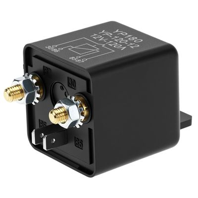 QWORK 200A 12V Continuous Duty Relay, 4 Pin SPST High Current Split Charge Switch, On/Off Control Relay