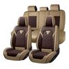 JXTH Fit for Dodge Avenger Seat Covers 2008-2014, Nappa Leather, 360 Full Protection, Thick Padding & Memory Foam, Waterproof & Stain-Resistant Car Seat Cover (Standard 5 Seats,Brown&Beige) view 1