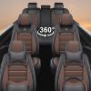 Seat Covers Fit for Cadillac Escalade 2000-2026, Full Set Black Coffee view 2