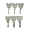 6Pcs 4241A Ignition Keys with Loreto Logo, Silver Metal - for Haulotte, Ronis, JLG Lifts Part #2440306540 view 1