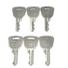 6Pcs 4241A Ignition Keys with Loreto Logo, Silver Metal - for Haulotte, Ronis, JLG Lifts Part #2440306540 view 2