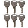 6Pcs 4241A Ignition Keys with Loreto Logo, Silver Metal - for Haulotte, Ronis, JLG Lifts Part #2440306540 view 4