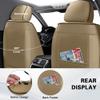 JXTH Fit for Kia Telluride Seat Covers 2020-2026, Nappa Leather, 360 Full Protection, Thick Padding & Memory Foam, Waterproof & Stain-Resistant Car Seat Cover (Luxury 5 Seats,Brown&Beige) view 3